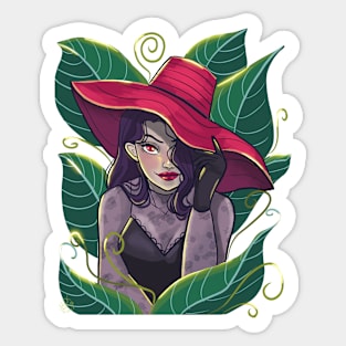 Witch and plants Sticker